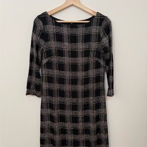 Vince Camuto Black and White Checkered Dress